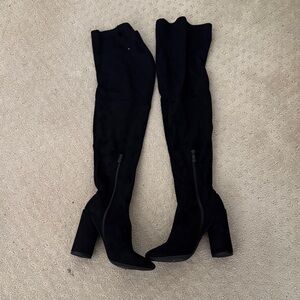 Elegant Black Women's Knee-High Boots